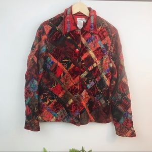 Coldwater Creek patchwork jacket sz PM
